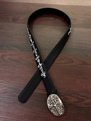 Chrome Leopard Print Belt 