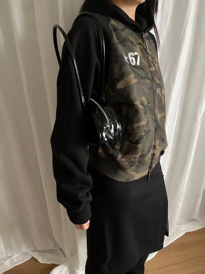 Streetwear military print hoodie
