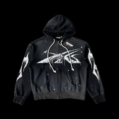 Hellstar Studios Spiderweb Sport Logo Zip Up Hoodie