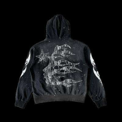 Hellstar Studios Spiderweb Sport Logo Zip Up Hoodie