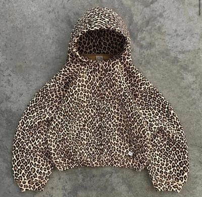 Leopart print vintage hoodie