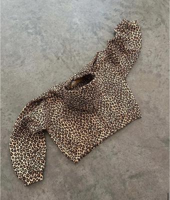 Leopart print vintage hoodie