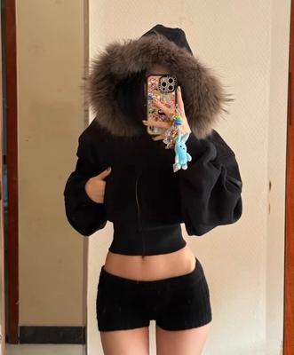 Black Zip Up hoodie
