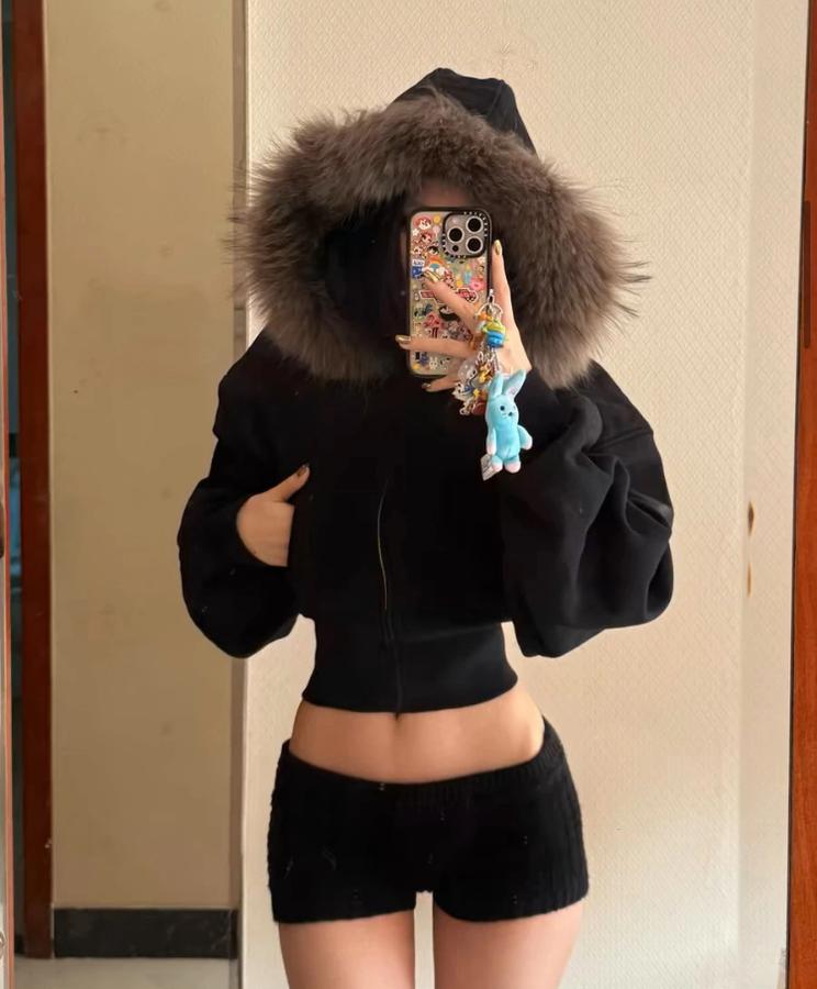 Black Zip Up hoodie