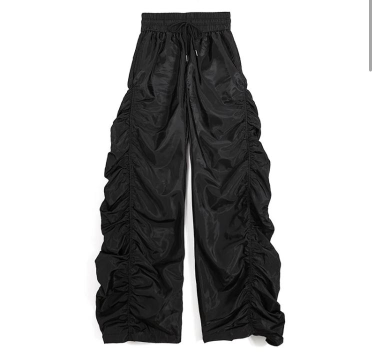 Gathered Drawsting Wide Leg Cargo pants