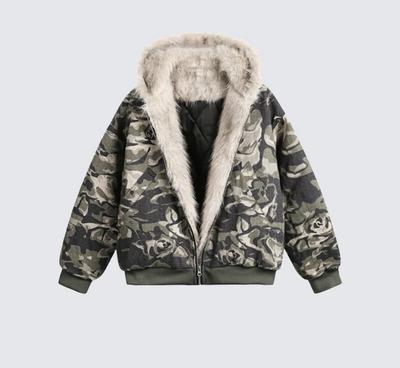 CAMO FUR COATS