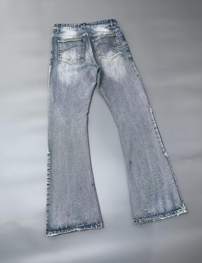 Evisu blue flared jeans
