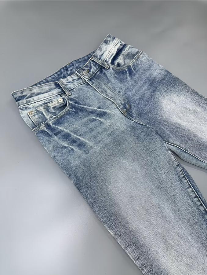 Evisu blue flared jeans