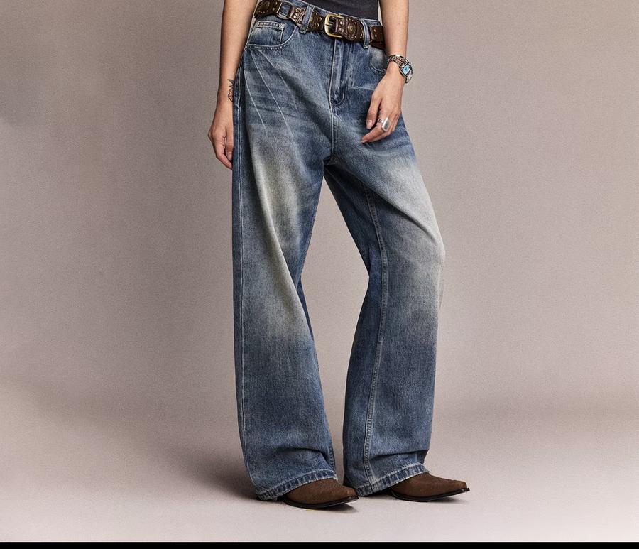 DEEP RAIN BAGGY BIOTCUT DENIM JEANS
