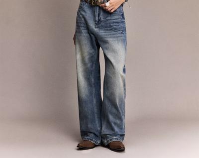 DEEP RAIN BAGGY BIOTCUT DENIM JEANS