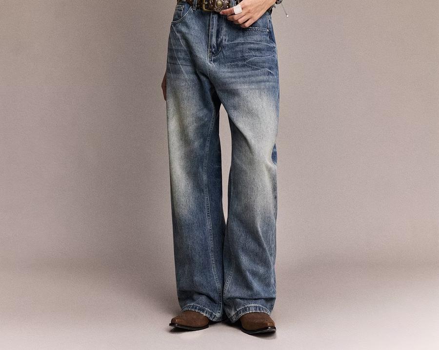 DEEP RAIN BAGGY BIOTCUT DENIM JEANS