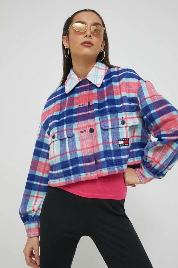 Tommy Hilfiger Tartan Cropped Jacket