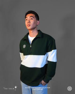 TWO-TONE ZIP