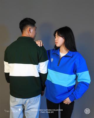 TWO-TONE ZIP