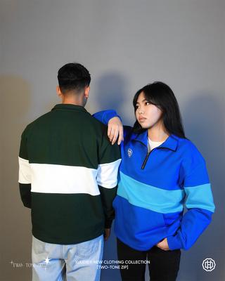 TWO-TONE ZIP