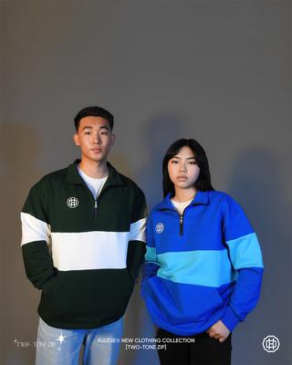 TWO-TONE ZIP